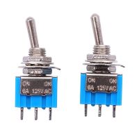 20Pcs SPDT Mini Toggle Switch 3-Pin 2 Position ON/ON Miniature Toggle Switch 6A 125V AC Toggle Switch MTS-102 Electrical Circuitry  Parts