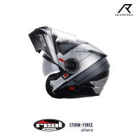 หมวกกันน็อค REAL Helmet STORM FORCE- ดำ เทา เมทัลลิค