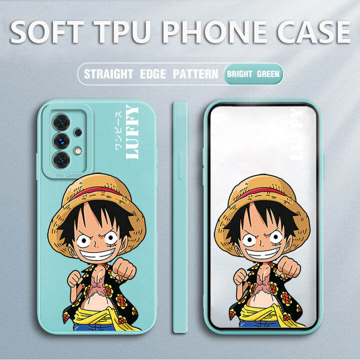 เคสโทรศัพท์-เคส-samsung-a32-4g-case-luffy-สแควร์ซอฟต์ซิลิคอนฟูลเฮาส์-ป้องกันการกระแทก-ฝาหลังยางกันกระแทก-สำหรับเด็กชายเด็กหญิง