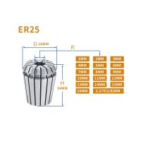 2mm-16mm ER25 Collet Chuck Tool Bits Holder Spring Collet สําหรับเครื่องแกะสลัก CNC Milling Lathe Tool spindel motor clamp