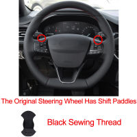 Hand Sewing Car Steering Wheel Cover For Ford Focus ST-Line 2018 2019  Focus ST 2019- Braid on the Steering wheel Volant