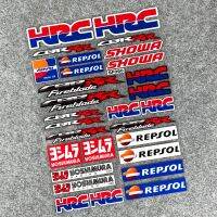 U-19สะท้อนแสง Stiker Motor แข่งรถหมวกกันน็อกตกแต่งกันน้ำสำหรับ HRC Repsol CBR1000RR/600RR/500R/250R