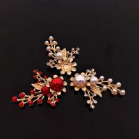 【CC】 10 Pieces 53x42mm Metal Ornament Rhinestone Branches Accessori Jewelry Making