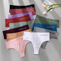 【CW】New Women S Panties Cotton Underwear FINETOO Large Size Women Seamless Panties Simple High Waist Girls s M-2XL