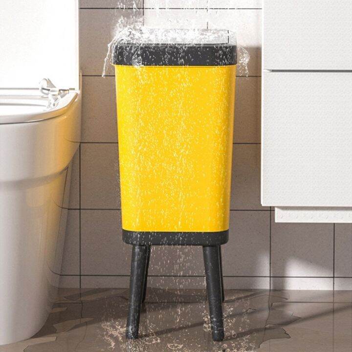 15l-nordic-style-high-foot-kitchen-trash-can-creative-press-type-plastic-toilet-bathroom-waste-bin-with-lid