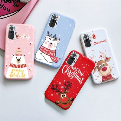 「Enjoy electronic」 Phone Cover For Xiaomi Redmi Note 10 Pro Max 10S Cartoon Christmas Cases TPU For Redmi note10 Note 10 S 10pro Reindeer Gift Capa