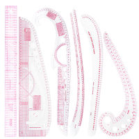 Nonvor 6 Pcs French Curve Rulers Set French Curve Metric Grading Rulers Tailor Drawing Template Craft Tool Set