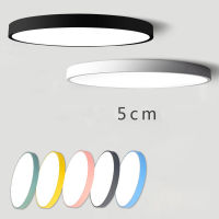 Modern ultra-thin led ceiling lamp round bedroom lamp living room room balcony lamp macaron simple Nordic lamp