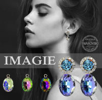 IMAGIE ต่างหูคริสตัล SWAROVSKI Oval14x10mm หลากสี