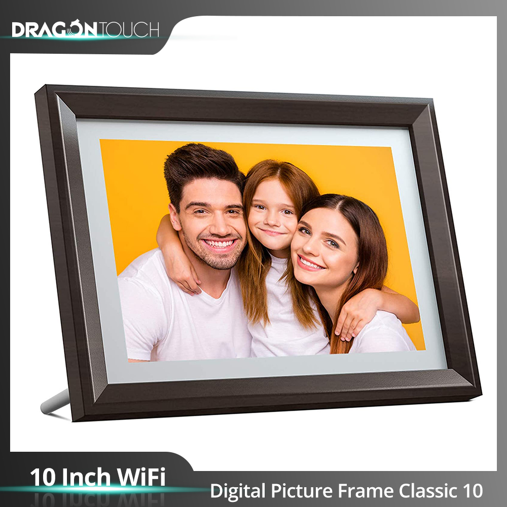 Share Photos and Videos via Free App Auto-Rotate 8GB Storage Wall Mountable Digital Picture Frame Digital Photo Frame WiFi 10.1 Inch IPS Touch Screen 1080P HD Display 