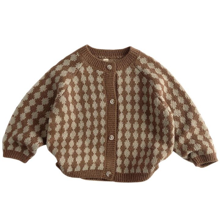 2023-autumn-spring-children-boys-cardigan-plaid-knitted-cotton-border-sweater-open-stitch-loose-stretch-kid-boys-outerwear