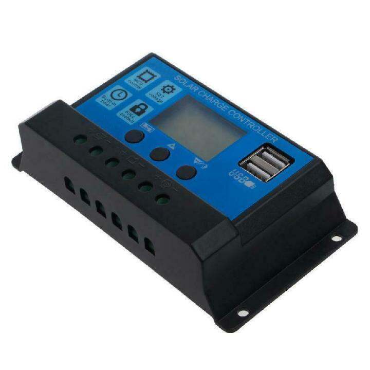 mppt-solar-charge-controller-12v-24v-lcd-display-dual-usb-โซลาชาร์จเจอร์-ควบคุมการชาร์จพลังงานแสงอาทิตย์แบบ-dual-usb