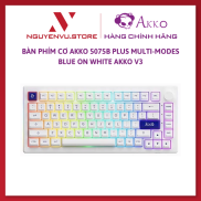 Bàn phím cơ AKKO 5075B Plus Blue on White Multi-modes RGB Hotswap Gasket