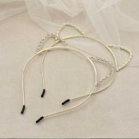 【YF】 NEW Cute Cat Ear Headband for Women Girl Hairband Simple Rhinestones Pearl Hair Hoop Fashion Headwear Accessories