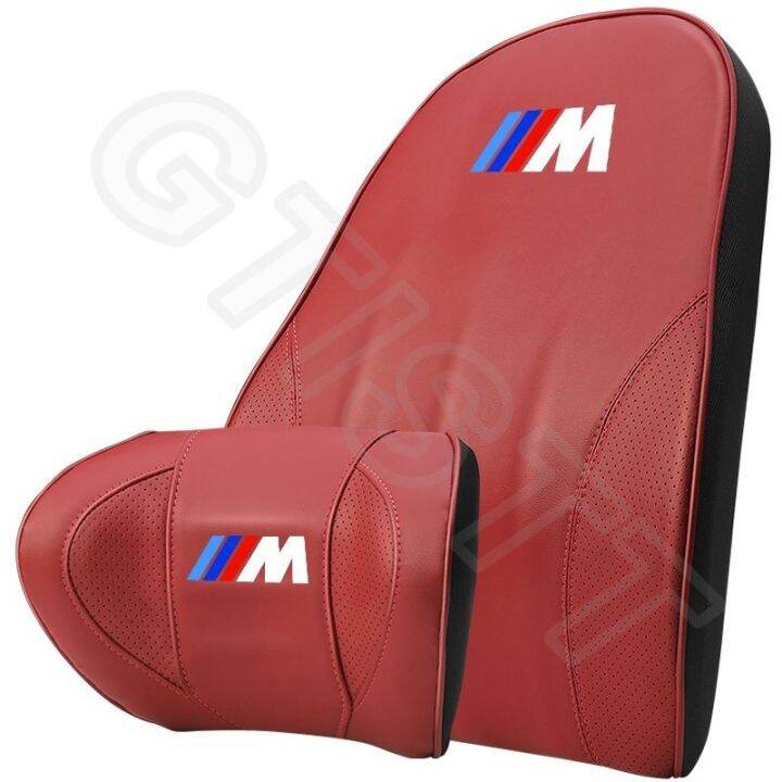 hot-gtistt-สำหรับ-bmw-m-หมอนรองคอในรถ-เบาะรองหลังรถยนต์-หมอนรองคอในรถยนต์-หนังpu-หมอนรองคอรถยนต์-หมอนลองคอรถยนต์-ที่รองคอในรถ-ของแต่งรถยนต์-แต่งรถภายในรถยนต์-สำหรับ-bmw-g20-f30-m2-2-f10-x2-e90-x1-e46-