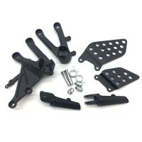 Motorcycle Black Front Rider Foot Pegs Footrest Bracket Fit For Honda CBR1000RR 2004-2007 Pedals