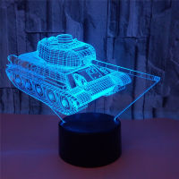 3D LED Night Light Tank Lover Touch Nightlight โคมไฟตั้งโต๊ะเด็กวันเกิดกีฬาของขวัญ Party Home Decor