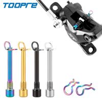 Bicycle Hydraulic Disc Brake Pad Bolts M4 Titanium Alloy Fixing Pin Inserts Caliper Hexagon Screws Retainer Pin With Circli