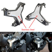 Motorcycle Parts Stainless Steel Left and Right Side Engine Guards Alternator Generator Stator / Pulse Ignition Timing Case Cover Protector Crash Pad Frame Sliders Protection For YAMAHA FZ09 MT09 MT-09 SP / Tracer 9 GT 2021 2022