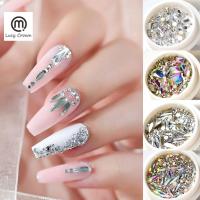 SANYIYANG สีสัน 1 กล่อง กลิตเตอร์ ทำเล็บ ขนาดผสม AB Flat-back Crystal Strass หินแก้ว อัญมณีเล็บ เล็บ Rhinestones