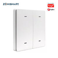 Zemismart Tuya Zigbee Wireless Scene Switch 1 2 3 4 Gangs Battery Powered Wall Remote with Push Button Smart Life App Control