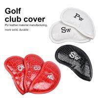 12 Pieces Set Golf Club PU Leather Head Covers With Numbers Protector Portable Sleeve Professional Learner Red