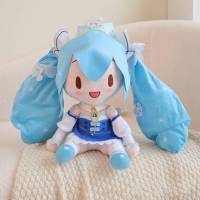 Cute Fufu Hatsune Miku Snow Plush Dolls Gift For Girls Kids Home Decor Crown Miku Stuffed Toys For Kids