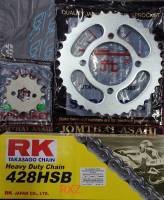 สเตอร์ชุด RXZ หน้า14-15T หลัง36-38T โซ่ข้อหนาRK 428-132ข้อ+สเตอร์JOMTHAI