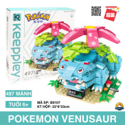 Đồ chơi lắp ghép xếp hình Pokemon cây Venusaur chính hãng Keeppley