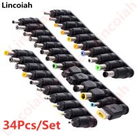 34PCS/8PCS Universal 5.5mmx2.1mm DC AC Power Adapter Tips Connector Kits for Lenovo Thinkpad Laptop Power Supply Plug Jack Sets