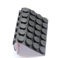 【CW】 36PCS 14mm x 5mm black and white non-slip silicone rubber plastic bumper shock absorber self-adhesive foot pad door sto