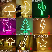 Rainbow Led Neon Signs Light USB 5V Cloud Wedding Bar Shop Window Room Home Decor Bulb for Christmas Gift Table Lamp 17styles