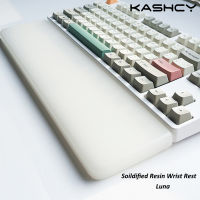 Kashcy Solidified Resin Pure White Luna Palm Rest For Ergonomic Gaming Mechanical Keyboard Wrist Support Pad ,60 87 104 108keys