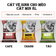 CÁT MIN 8L - Cát vệ sinh cho mèo Min 8L - cát vệ sinh cho mèo khử mùi