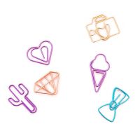 20packs/lot Kawaii Mini Hollow Paper Clip Set Cute Bookmark Clip Notes Letter Paper For Book Stationery