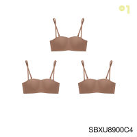 ( Set 3 ชิ้น )Sabina เสื้อชั้นใน Invisible Wire (ไม่มีโครง) Seamless Fit รุ่น Pretty Perfect รหัส SBXU8900 สีเนื้อแทน