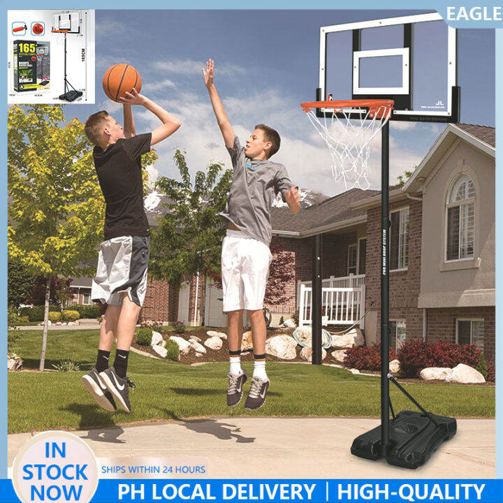 Outdoor Basketball Ring Backboard with Stand Movable Heightadjustable