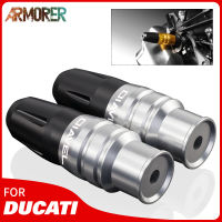 Universal ท่อไอเสีย Sliders Crash Pads Protector กรอบ Falling Protectors สำหรับ Ducati Diavel X Diavels Diavel 1260 Diavel Carbon