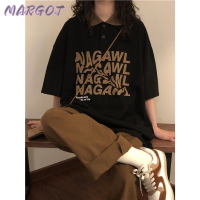 Margot Fashion เสื้อแขนสั้น แขนสั้นเสื้อยืด เสื้อ poloการออกแบบสไตล์วิทยาลัยอเมริกัน วินเทจ 2023 NEW WPL23900DR 37Z230912