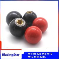 1pc Black or Red Plastic M4 M5 M6 M8 M10 M12 M14 M16 Thread Ball Shaped Head Clamping Nuts Knob