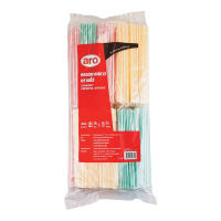 เอโร่ หลอดกาแฟยาว 125 เส้น x 10 แพ็ค / aro Straight Drinking Straws 125 pcs x 10 Packs