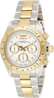 Invicta Mens Speedway two-tone-stainless-steel-and-23k-gold-plated Japanese Quartz Watch with Two-Tone-Stainless-Steel Strap, Silver, 20 (Model: 9212)