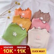 ÁO HOA DAISY LEN TĂM DỄ THƯƠNG CHO BÉ