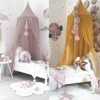 【CW】 Little Kids Hanging Net Bed Canopy Mesh Crib Reading Round Fly Insect Protection