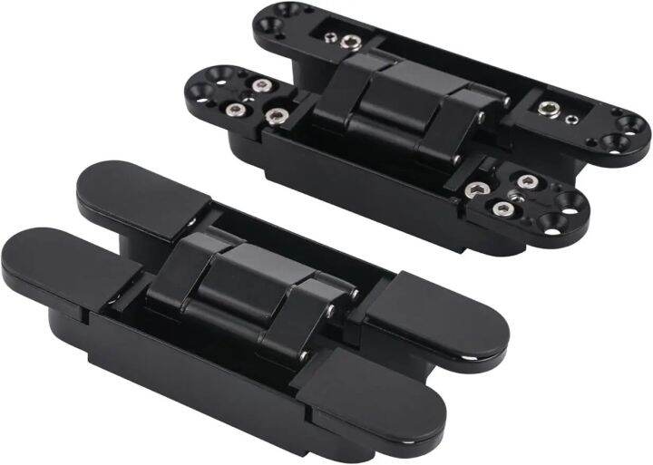 Hidden Door Hinges 3D Adjustable for Secret Door Heavy Duty Zinc Alloy