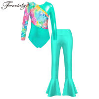 AGymnastics Jumpsuit สำหรับสาวเด็กสาวแขนยาวยิมนาสติก L Eotards F Lared กางเกงเสื้อผ้าเต้นรำเด็กบัลเล่ต์เต้นรำ OutfitM