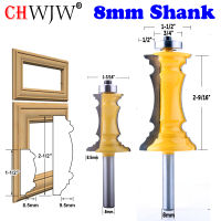 CHWJW 2PC 8mm Shank Mitered Door Drawer Molding Router Bit Set เครื่องตัดไม้เครื่องตัด Tenon สําหรับเครื่องมืองานไม้