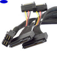 2พอร์ต MINI SAS 4I ไปยัง2X SFF-8639 SAS พร้อมสายเชื่อมต่อ SATA 15P