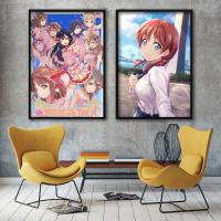 Lovely Live Nijigasaki การ์ตูนภาพวาดตกแต่งผ้าใบ24X36โปสเตอร์ Wall Art โปสเตอร์ห้องนั่งเล่นห้องนอนภาพวาดอะนิเมะยอดนิยม Artwork