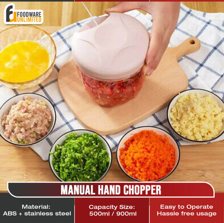 Automatic & Manual Food Chopper Meat Onion & Garlic Mincer Cooking